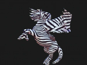PEGASUS FLYING ZEBRA HORSE PEGASUS ZEBRA 3D Model