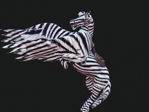 PEGASUS FLYING ZEBRA HORSE PEGASUS ZEBRA 3D Model