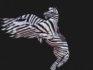 PEGASUS FLYING ZEBRA HORSE PEGASUS ZEBRA 3D Model