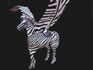 PEGASUS FLYING ZEBRA HORSE PEGASUS ZEBRA 3D Model