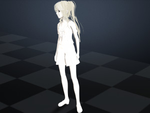 School Girl ANIME WOMAN AND SCHOOL GIRL SKIRT SOCKS HAIR EYES Modelo 3D