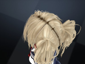 School Girl ANIME WOMAN AND SCHOOL GIRL SKIRT SOCKS HAIR EYES Modelo 3D