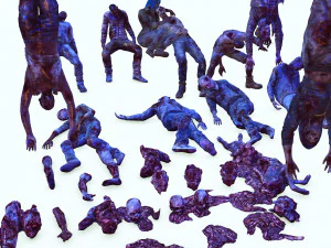 Mutilated Bodies Gore - BOBIE AND GORE BODIE MONSTER EVIL MONSTER 3D Model