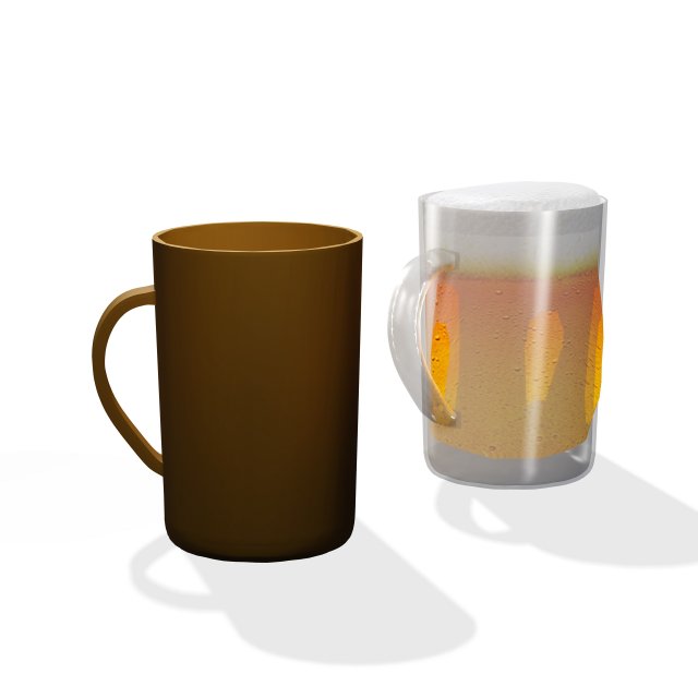 GLASS 3D MODEL - 3D PRINTING - OBJ - FBX - 3D PROJECT CREATE AND GAME READY 3D 打印模型 .c4d .max .obj .3ds .fbx .stl .blend 