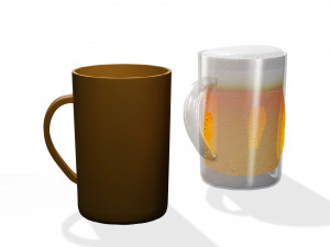GLASS 3D MODEL - 3D PRINTING - OBJ - FBX - 3D PROJECT CREATE AND GAME READY 3D Print Model