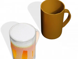 GLASS 3D MODEL - 3D PRINTING - OBJ - FBX - 3D PROJECT CREATE AND GAME READY 3D Print Model