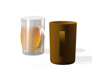 GLASS 3D MODEL - 3D PRINTING - OBJ - FBX - 3D PROJECT CREATE AND GAME READY 3D Print Model