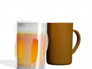 GLASS 3D MODEL - 3D PRINTING - OBJ - FBX - 3D PROJECT CREATE AND GAME READY 3D Print Model