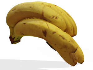 BANANA 3D MODEL - 3D PRINTING - OBJ - FBX - 3D PROJECT CREATE AND GAME READY 3D Принт Модель