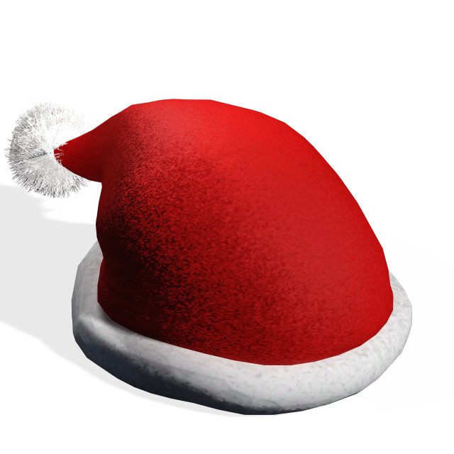 SANTA HAT 3D - OBJ - FBX 3D Принт Модель .c4d .max .obj .3ds .fbx .stl .blend 