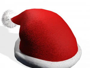 TOPI SANTA 3D - OBJ - FBX Model Cetak 3D