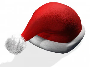 SANTA HAT 3D - OBJ - FBX 3D Print Model