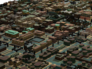 शहर 3डी मॉडल 3D प्रिंट मॉडल