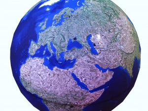 プラネットアース 3D モデルをダウンロード - OBJ - FBX - 3D プリント - 3D プロジェクト - ゲーム準備完了 3Dモデル