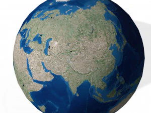 DOWNLOAD PLANET EARTH 3D MODEL - OBJ - FBX - 3D PRINTING - 3D PROJECT - GAME READY 3D Model