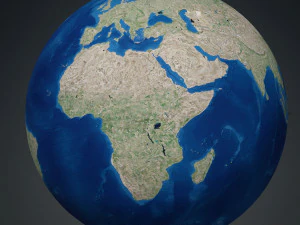 DOWNLOAD PLANET EARTH 3D MODEL - OBJ - FBX - 3D PRINTING - 3D PROJECT - GAME READY 3D Model