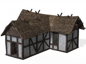 MEDIEVAL HOUSE 3D MODEL - OBJ - FBX - 3D PRINTING - MEDIEVAL - HOUSE READY MEDIEVAL 3D Model