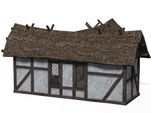 MEDIEVAL HOUSE 3D MODEL - OBJ - FBX - 3D PRINTING - MEDIEVAL - HOUSE READY MEDIEVAL 3D Model