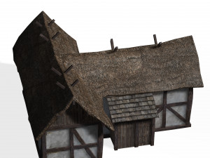 MEDIEVAL HOUSE 3D MODEL - OBJ - FBX - 3D PRINTING - MEDIEVAL - HOUSE READY MEDIEVAL 3D Model