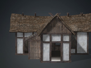 MEDIEVAL HOUSE 3D MODEL - OBJ - FBX - 3D PRINTING - MEDIEVAL - HOUSE READY MEDIEVAL 3D Model