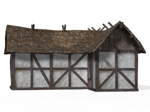 MEDIEVAL HOUSE 3D MODEL - OBJ - FBX - 3D PRINTING - MEDIEVAL - HOUSE READY MEDIEVAL 3D Model