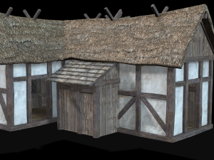 MEDIEVAL HOUSE 3D MODEL - OBJ - FBX - 3D PRINTING - MEDIEVAL - HOUSE READY MEDIEVAL 3D Model
