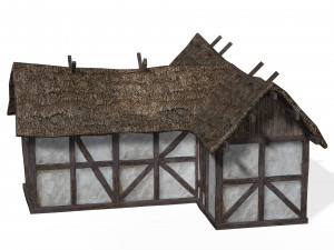MEDIEVAL HOUSE 3D MODEL - OBJ - FBX - 3D PRINTING - MEDIEVAL - HOUSE READY MEDIEVAL 3D Model