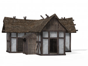 MEDIEVAL HOUSE 3D MODEL - OBJ - FBX - 3D PRINTING - MEDIEVAL - HOUSE READY MEDIEVAL 3D Model