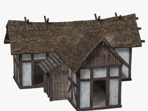 MEDIEVAL HOUSE 3D MODEL - OBJ - FBX - 3D PRINTING - MEDIEVAL - HOUSE READY MEDIEVAL 3D Model