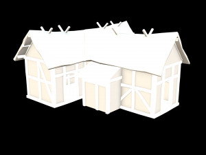 MEDIEVAL HOUSE 3D MODEL - OBJ - FBX - 3D PRINTING - MEDIEVAL - HOUSE READY MEDIEVAL 3D Model