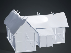 MEDIEVAL HOUSE 3D MODEL - OBJ - FBX - 3D PRINTING - MEDIEVAL - HOUSE READY MEDIEVAL 3D Model