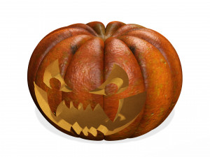 PUMPKIN FOR HALLOWEEN 3D MODEL - OBJ - FBX - 3D PRINTING - HALLOWEEN - PUMPKIN Modelo 3D