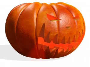 PUMPKIN HALLOWEEN 3D MODEL PUMPKIN FOR - OBJ - FBX - 3D PRINTING - 3D PROJECT - GAME READY HALLOWEEN 3D Model