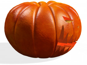 PUMPKIN HALLOWEEN 3D MODEL PUMPKIN FOR - OBJ - FBX - 3D PRINTING - 3D PROJECT - GAME READY HALLOWEEN 3D Модель
