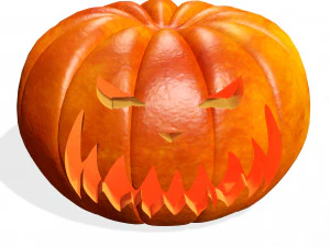 PUMPKIN HALLOWEEN 3D MODEL PUMPKIN FOR - OBJ - FBX - 3D PRINTING - 3D PROJECT - GAME READY HALLOWEEN 3D Model