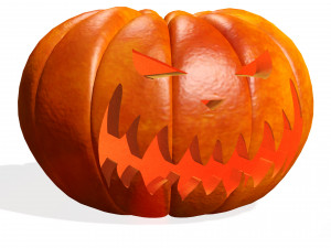 PUMPKIN HALLOWEEN 3D MODEL PUMPKIN FOR - OBJ - FBX - 3D PRINTING - 3D PROJECT - GAME READY HALLOWEEN 3D Модель
