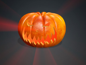 PUMPKIN HALLOWEEN 3D MODEL PUMPKIN FOR - OBJ - FBX - 3D PRINTING - 3D PROJECT - GAME READY HALLOWEEN 3D Модель