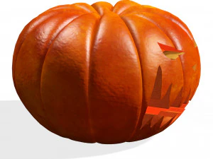 PUMPKIN HALLOWEEN 3D MODEL PUMPKIN FOR - OBJ - FBX - 3D PRINTING - 3D PROJECT - GAME READY HALLOWEEN 3D Model