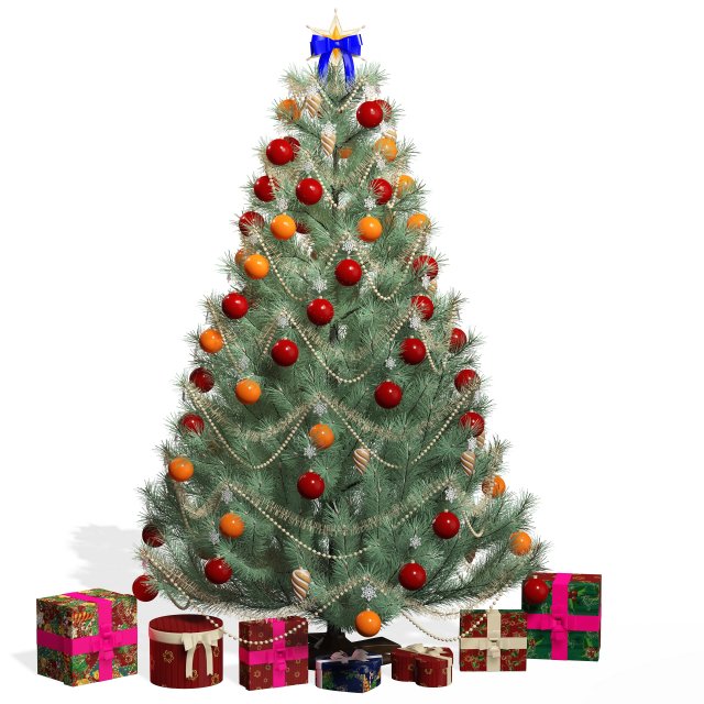 CHRISMAS TREE 3D MODEL - OBJ - FBX - 3D PRINTING - 3D PROJECT - GAME READY 3D Модель .c4d .max .obj .3ds .fbx .stl .blend 