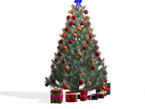 CHRISMAS TREE 3D MODEL - OBJ - FBX - 3D PRINTING - 3D PROJECT - GAME READY 3D Model
