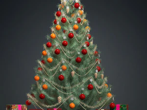 CHRISMAS TREE 3D MODEL - OBJ - FBX - 3D PRINTING - 3D PROJECT - GAME READY 3D Model