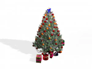 CHRISMAS TREE 3D MODEL - OBJ - FBX - 3D PRINTING - 3D PROJECT - GAME READY 3D Model