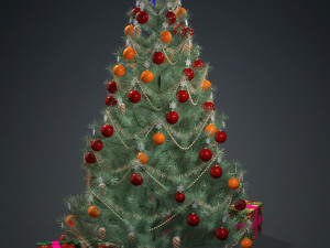 CHRISMAS TREE 3D MODEL - OBJ - FBX - 3D PRINTING - 3D PROJECT - GAME READY 3D Модель