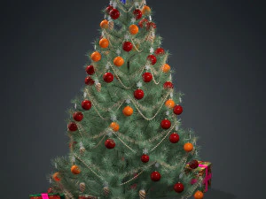 CHRISMAS TREE 3D MODEL - OBJ - FBX - 3D PRINTING - 3D PROJECT - GAME READY 3D Model