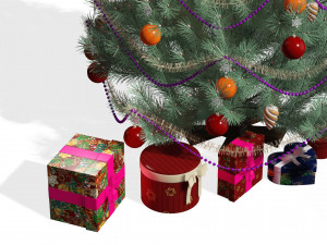 CHRISMAS TREE 3D MODEL - OBJ - FBX - 3D PRINTING - 3D PROJECT - GAME READY 3D Модель