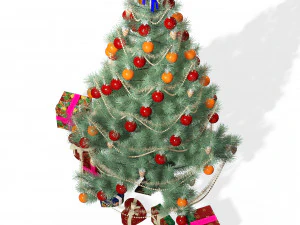 CHRISMAS TREE 3D MODEL - OBJ - FBX - 3D PRINTING - 3D PROJECT - GAME READY 3D Model