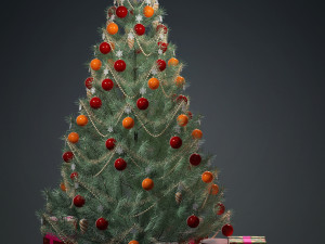 CHRISMAS TREE 3D MODEL - OBJ - FBX - 3D PRINTING - 3D PROJECT - GAME READY 3D Модель