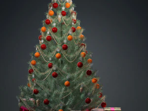 CHRISMAS TREE 3D MODEL - OBJ - FBX - 3D PRINTING - 3D PROJECT - GAME READY 3D Model