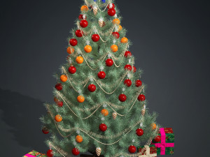 CHRISMAS TREE 3D MODEL - OBJ - FBX - 3D PRINTING - 3D PROJECT - GAME READY 3D Модель
