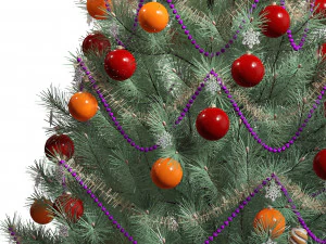 CHRISMAS TREE 3D MODEL - OBJ - FBX - 3D PRINTING - 3D PROJECT - GAME READY 3D Model